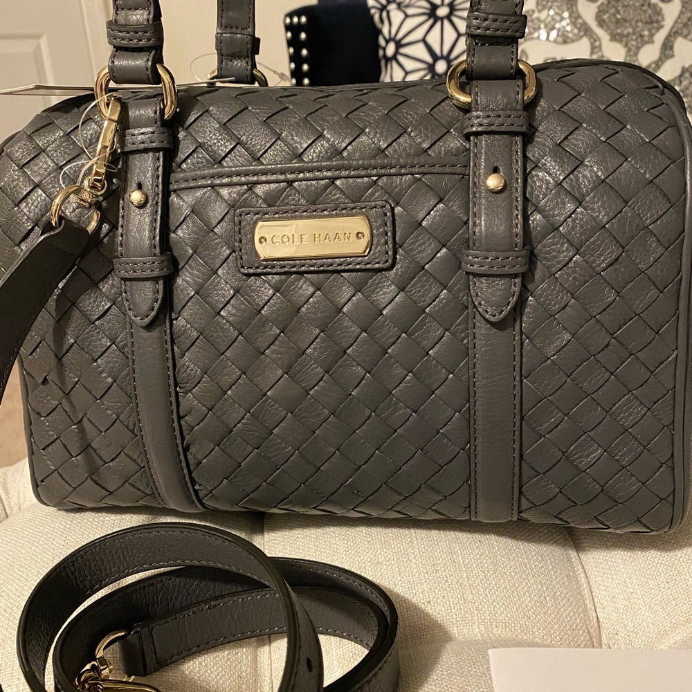 ✨SOLD!✨Cole Haan Genevieve NWT! Woven Leather Bag - Picture 8 of 14